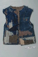 藏品(藍棉質對襟百納背心)的圖片