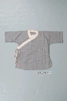 藏品(灰棉格紋曲領交襟童衣)的圖片