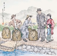 藏品(黃金田繪《賣魚苗的人》)的圖片