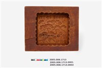 藏品(方形單面雕松鶴遐齡紋餅印模組)的圖片