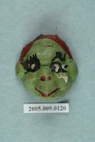藏品(土黏香戲偶青面怪偶頭半成品)的圖片