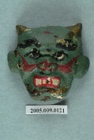 藏品(土黏香戲偶雙角青面怪偶頭半成品)的圖片
