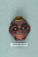 藏品(土黏香戲偶紅面怪偶頭半成品)的圖片