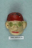 藏品(土黏香戲偶戴眼鏡人像偶頭半成品)的圖片