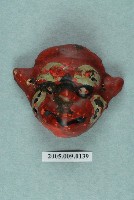 藏品(土黏香戲偶紅面怪偶頭半成品)的圖片