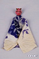 藏品(土黏香戲偶雙角紅面怪指偶連布偶身)的圖片