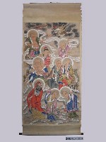 藏品(清盧谷道人繪十八羅漢畫像卷軸)的圖片