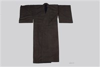 藏品(深棕棉質男和服)的圖片