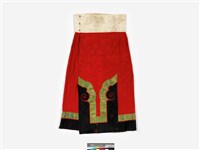藏品(紅地緹花吉祥富貴紋百褶裙)的圖片
