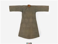 藏品(灰絲質緹花大襟男長袍)的圖片