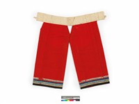 藏品(大紅棉地條紋織帶飾邊女套褲)的圖片