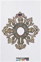 藏品(雙色絲緞如意彩繡雲肩)的圖片