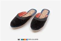 藏品(黑底素面客家男拖鞋)的圖片