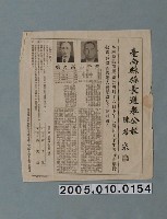 藏品(臺南縣第二屆縣長選舉公報)的圖片