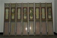 藏品(鹿津福榮星戲臺九甲戲彩繪板一組8件)的圖片