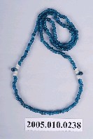 藏品(藍色硫璃珠單串項飾)的圖片