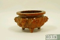 藏品(雙龍搶珠陶香爐)的圖片