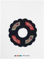 藏品(黑棉地圓形開光彩繡圍涎)的圖片