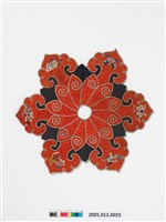 藏品(雙色絲綢六和如意雲肩)的圖片