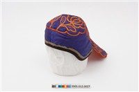 藏品(紫藍地盤金花卉紋繡花風帽)的圖片