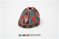 藏品(彩色拼布瓜碗帽)的圖片