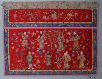 藏品(如意吉慶八仙人物花卉紋桌裙)的圖片