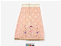 藏品(粉橘地花卉紋筒裙)的圖片