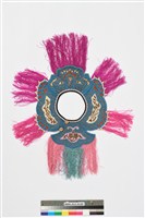 藏品(青緞地虎形盤金繡圍涎)的圖片