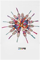 藏品(彩色絲緞蓮瓣彩繡雲肩)的圖片