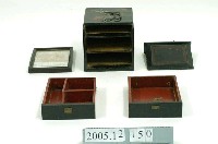 藏品(木胎黑漆花鳥彩繪漆器鏡箱)的圖片