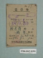 藏品(興南乘合自動車株式會社南農學校新化至永康通學券)的圖片