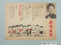 藏品(臺南橄欖球俱樂部印發第1屆增額立法委員候選人梁許春菊選舉宣傳單)的圖片