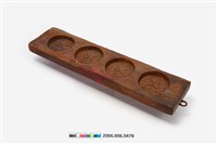藏品(長方板單片雕四枚圓形糕印模)的圖片