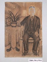 藏品(坐姿男祖先畫像)的圖片