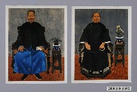 藏品(彩色坐姿夫婦祖先畫像一組兩幅)的圖片