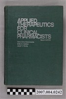藏品(瑪莉·安妮·科達-坎布爾等編《臨床藥師之應用治療》)的圖片