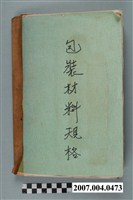 藏品(三和藥廠「包裝材料規格」)的圖片