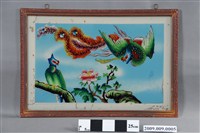藏品(鳳凰牡丹玻璃畫)的圖片