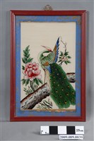 藏品(鳳凰牡丹玻璃畫)的圖片