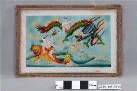 藏品(童子魚龍嬉戲玻璃畫)的圖片