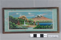 藏品(噴泉花園風景玻璃畫)的圖片