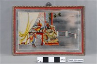 藏品(夜讀春秋玻璃畫)的圖片