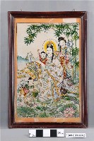 藏品(送子觀音玻璃畫神明彩)的圖片