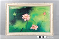 藏品(蓮花玻璃畫)的圖片