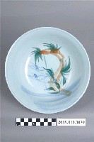 藏品(彩繪林投樹鶴紋碗公)的圖片