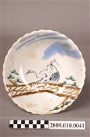 藏品(彩繪松鶴紋碗)的圖片