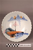藏品(彩繪山水風景花口碗)的圖片