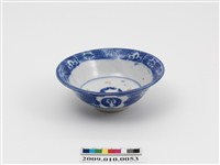 藏品(青花印花鶴紋碗)的圖片