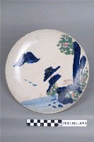 藏品(彩繪山水紋圓盤)的圖片