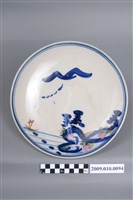 藏品(手繪青花山水紋圓碟)的圖片